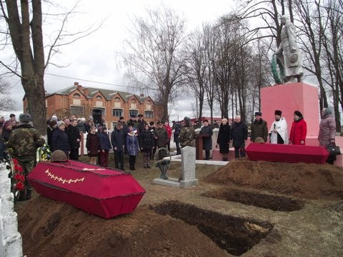 В Лиозненском районе состоялось перезахоронение останков погибших воинов в годы Великой Отечественной войны