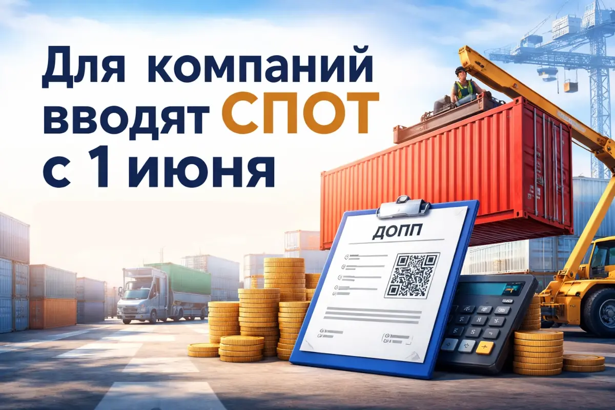 С 1 июня 2026 года в Российской Федерации начинает функционировать система подтверждения ожидания поставки товаров (СПОТ) 